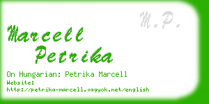 marcell petrika business card